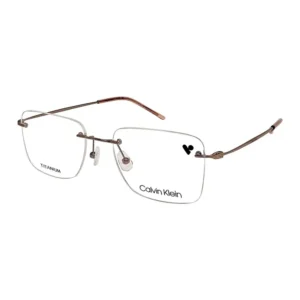 Óculos de Grau Unissex Calvin Klein CK22125TB – Metal Parafusado Nude Retangular