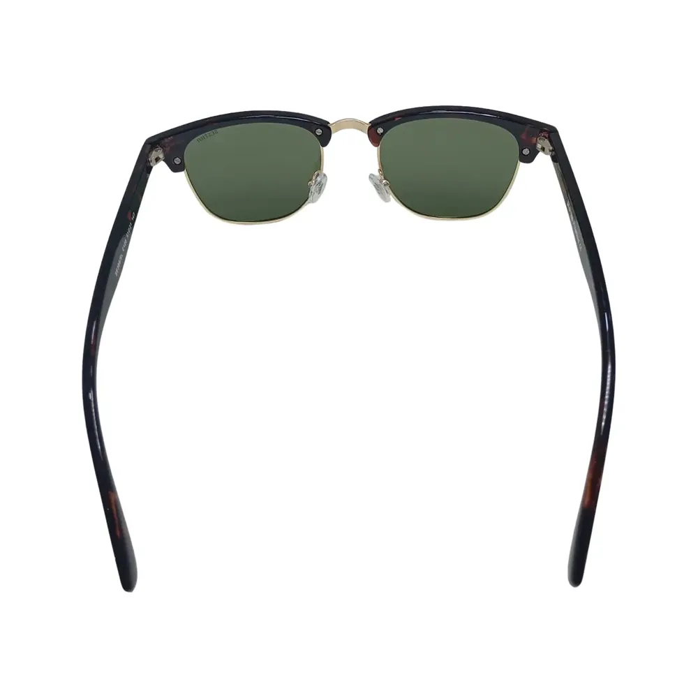 Óculos de Sol Unissex Sestini Se386 - Metal Aro Total Clubmaster Marrom, Dourado