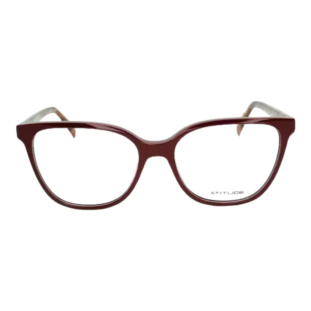 Óculos de Grau Feminino Atitude AT6314 Acetato Quadrado Marrom