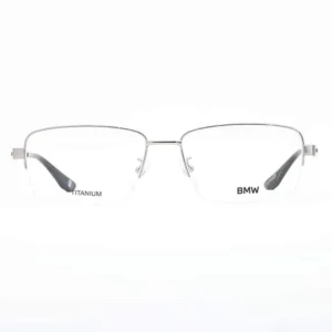 Óculos de Grau Masculino BMW 5045-H - Fio de Nylon Retangular Prata
