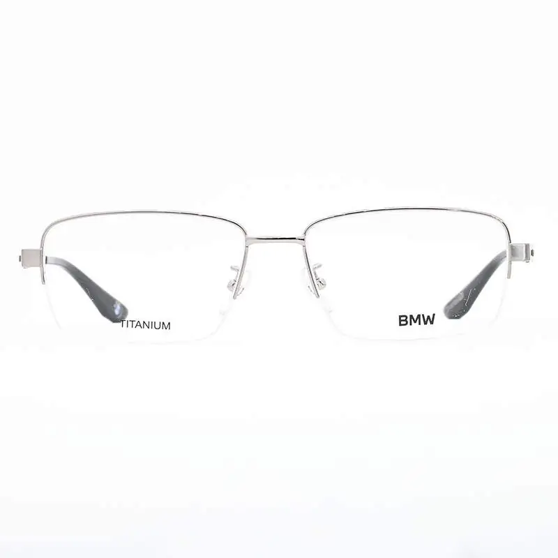 Óculos de Grau Masculino BMW 5045-H - Fio de Nylon Retangular Prata