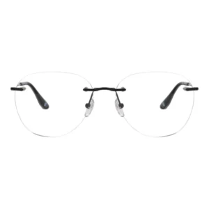 Óculos de Grau Unissex BMW 5067-H - Metal Parafusado Redondo Preto