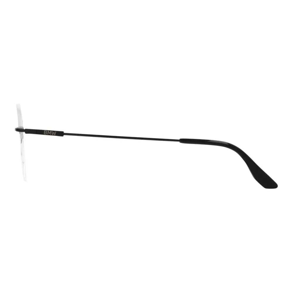 Óculos de Grau Unissex BMW 5067-H - Metal Parafusado Redondo Preto - Imagem 3