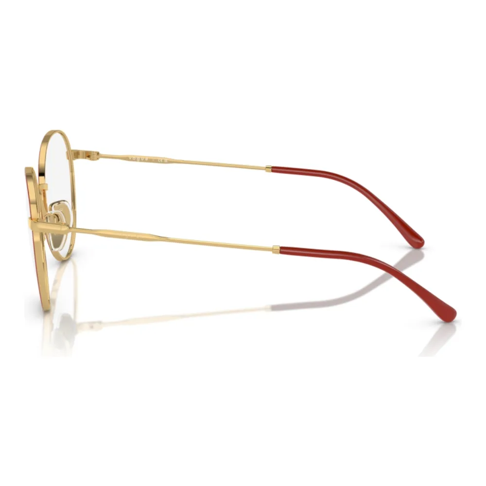 Óculos de Grau Feminino Vogue 0VO4280 Metal Redondo Vermelho - Imagem 3