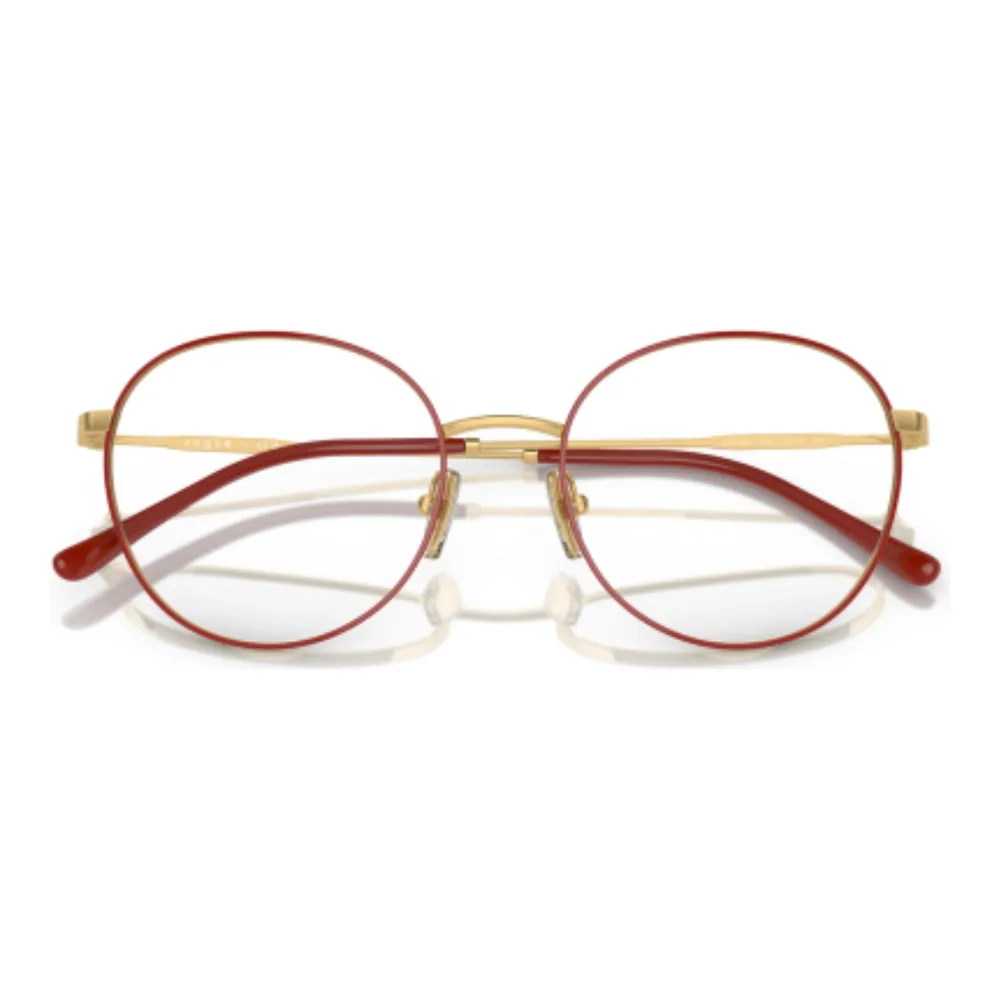 Óculos de Grau Feminino Vogue 0VO4280 Metal Redondo Vermelho - Imagem 6