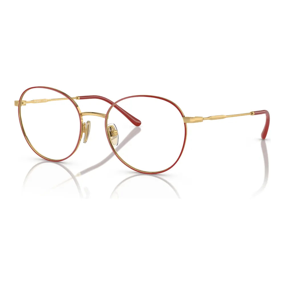 Óculos de Grau Feminino Vogue 0VO4280 Metal Redondo Vermelho - Imagem 2