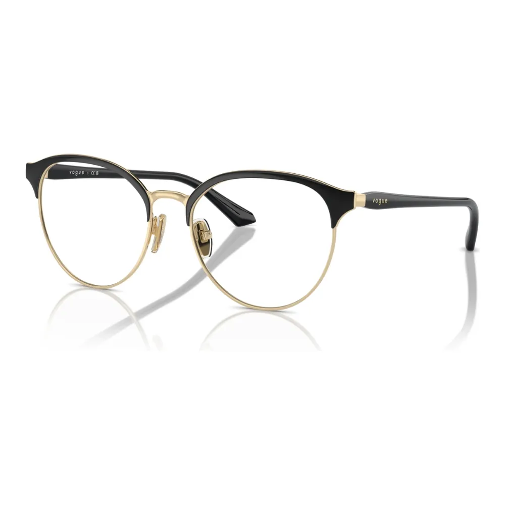 Óculos de Grau Feminino Vogue 0VO4305 Metal Redondo Preto - Imagem 2