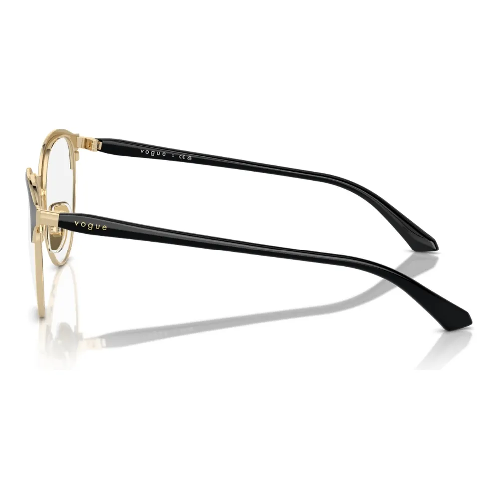 Óculos de Grau Feminino Vogue 0VO4305 Metal Redondo Preto - Imagem 3