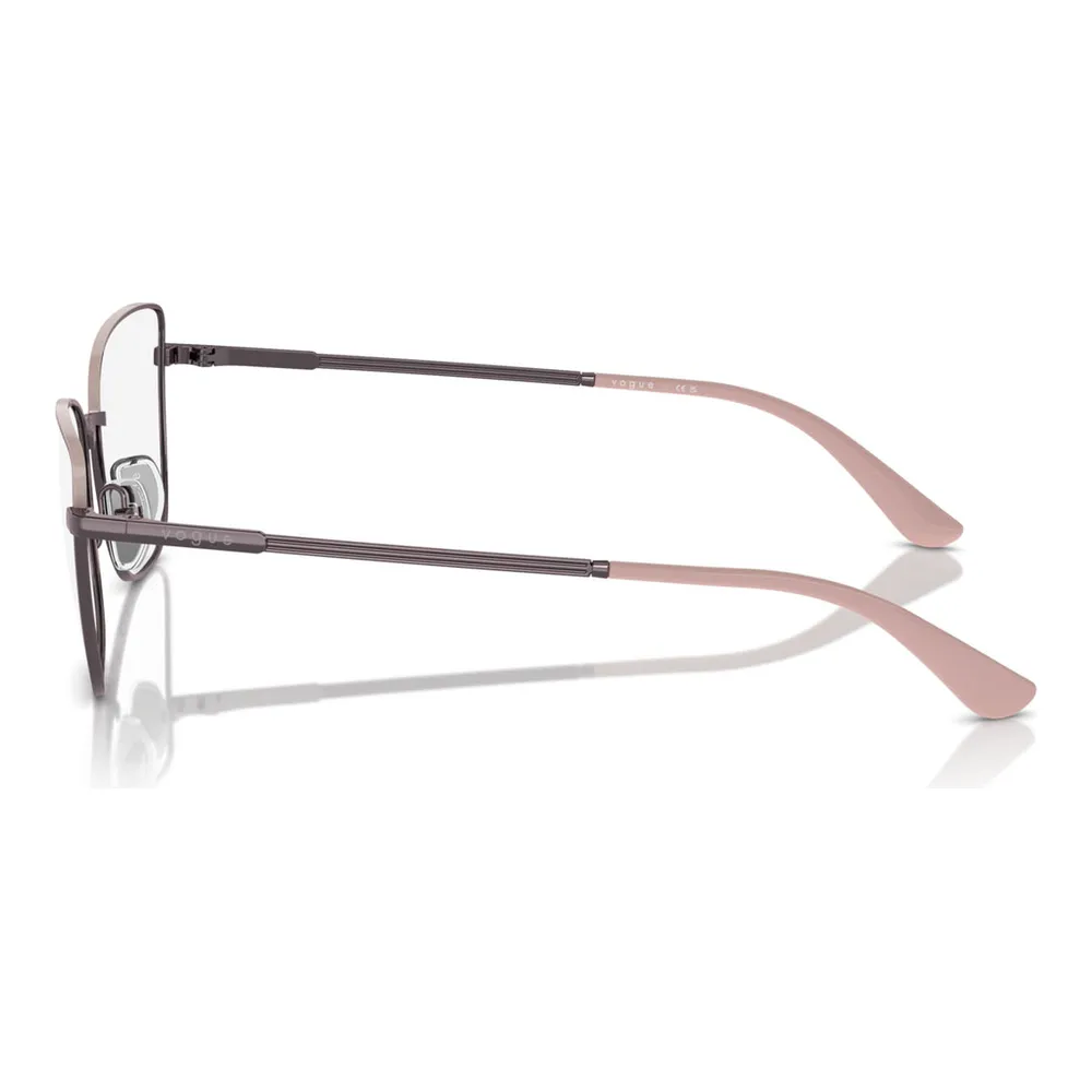Óculos de Grau Feminino Vogue 0VO4307 Metal Aro Total Gatinho Cobre - Imagem 3