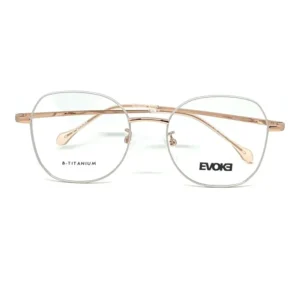 Óculos de Grau Feminino Evoke FOR YOU DX114T Metal Hexagonal Rose