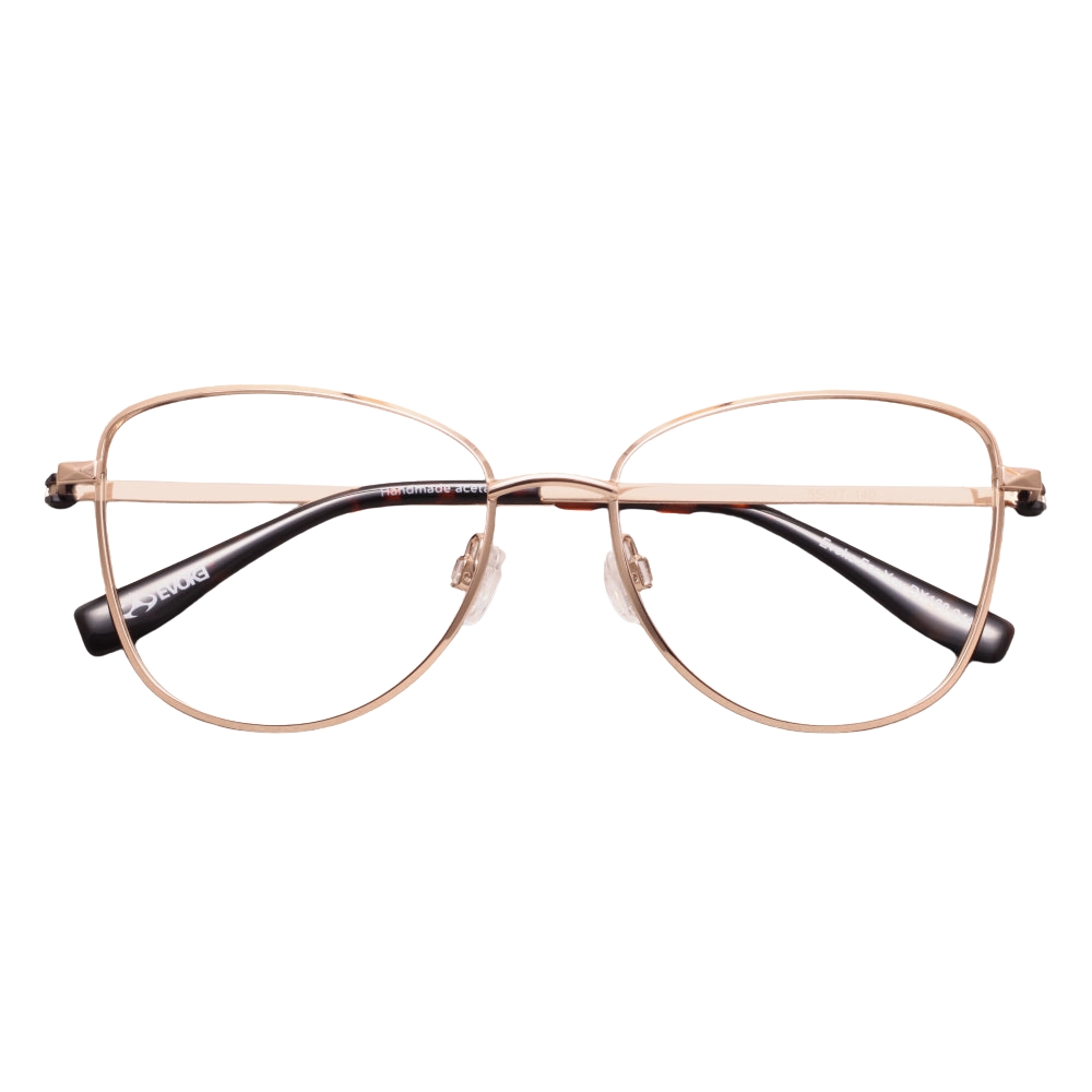 Óculos de Grau Feminino Evoke FOR YOU DX188 Metal Aro Total Gatinho
